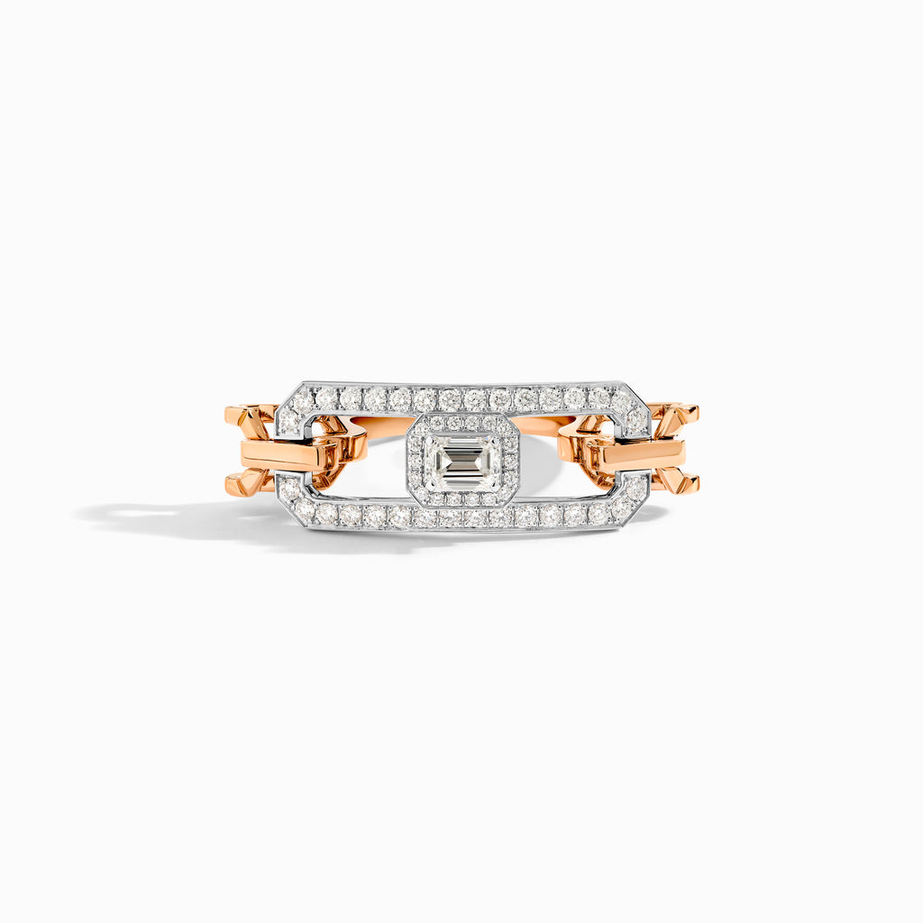 Empire Two-Tone Diamond Statement Open Link Ring Marli New York   