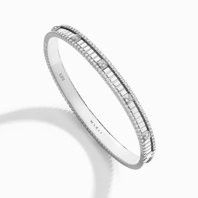 LIFE Full Diamond Hinged Bangle Marli New York White Diamond XS (15)