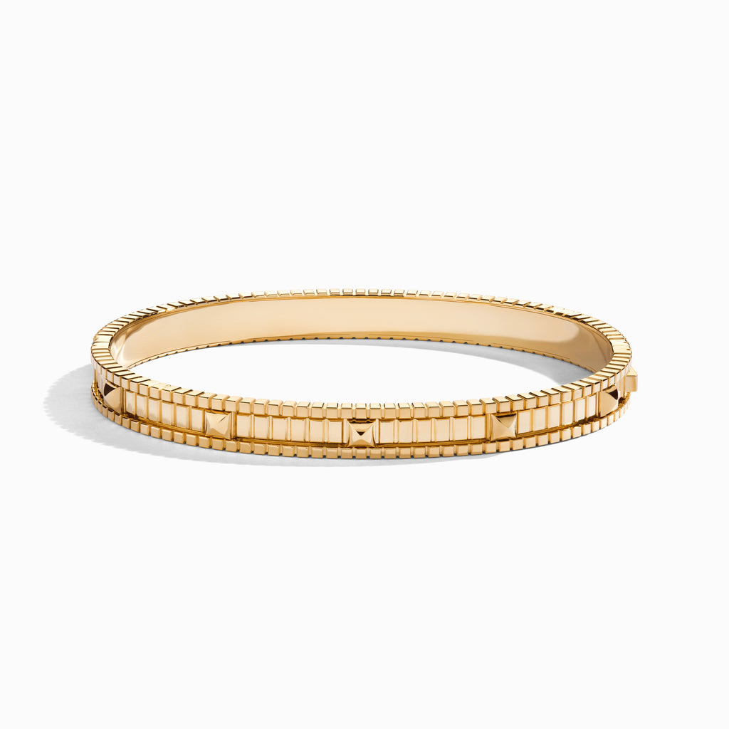 LIFE Gold Hinged Bangle Marli New York   