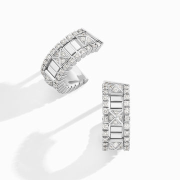 LIFE Full Diamond Mini Hoop Earrings Marli New York White Diamond 