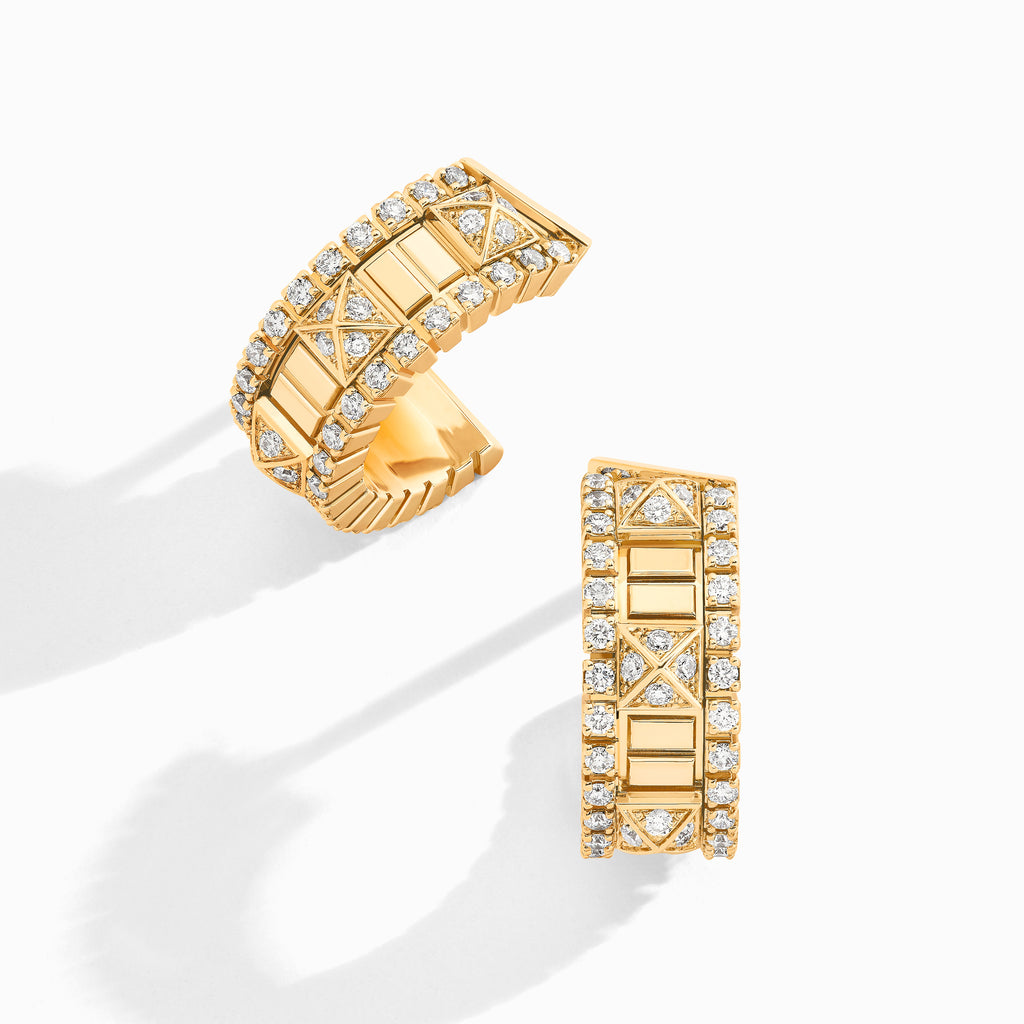 LIFE Full Diamond Mini Hoop Earrings Marli New York Yellow Diamond 