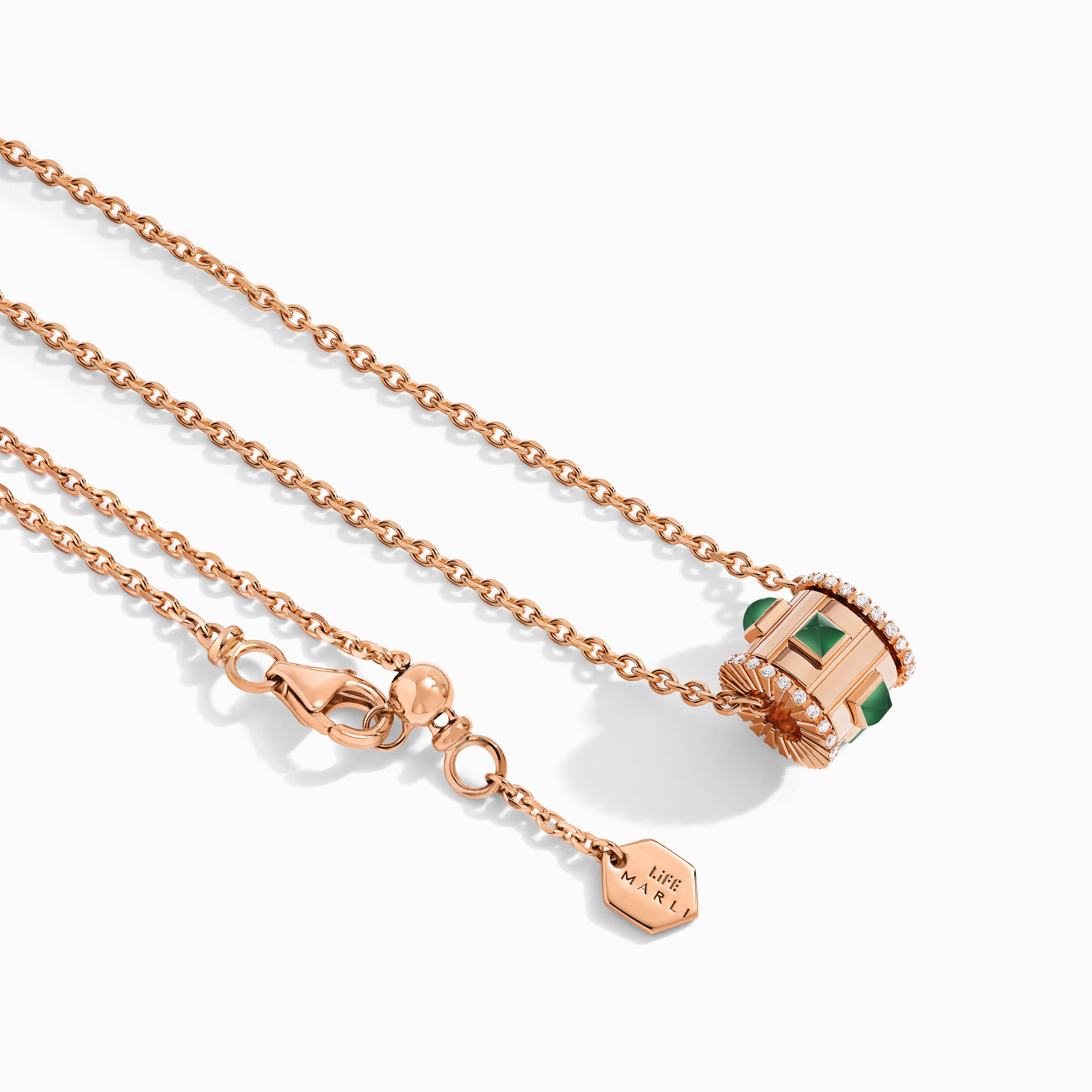 LIFE Diamond Spinning Pendant Necklace Marli New York