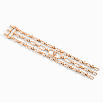 Tip-Top Link Gold Multi-Link Bracelet Marli New York Rose Diamond