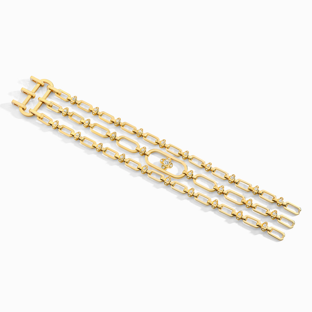 Tip-Top Link Gold Multi-Link Bracelet Marli New York Yellow Diamond