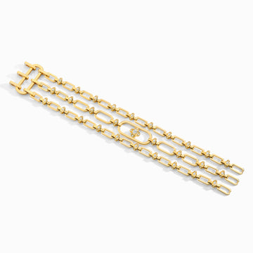 Tip-Top Link Gold Multi-Link Bracelet Marli New York Yellow Diamond