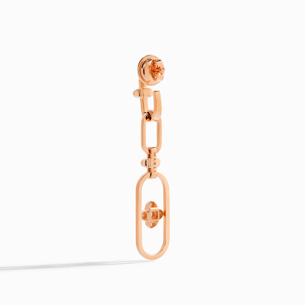 Tip-Top Link Gold Double Drop Earrings Marli New York   