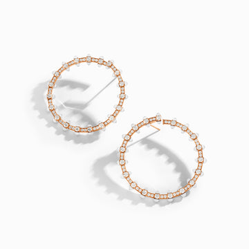 Tip-Top Diamond Halo Earrings Marli New York Rose White Agate 