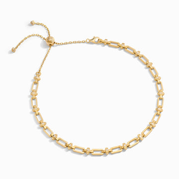 Tip-Top Link Gold Collar Necklace Marli New York Yellow Diamond 