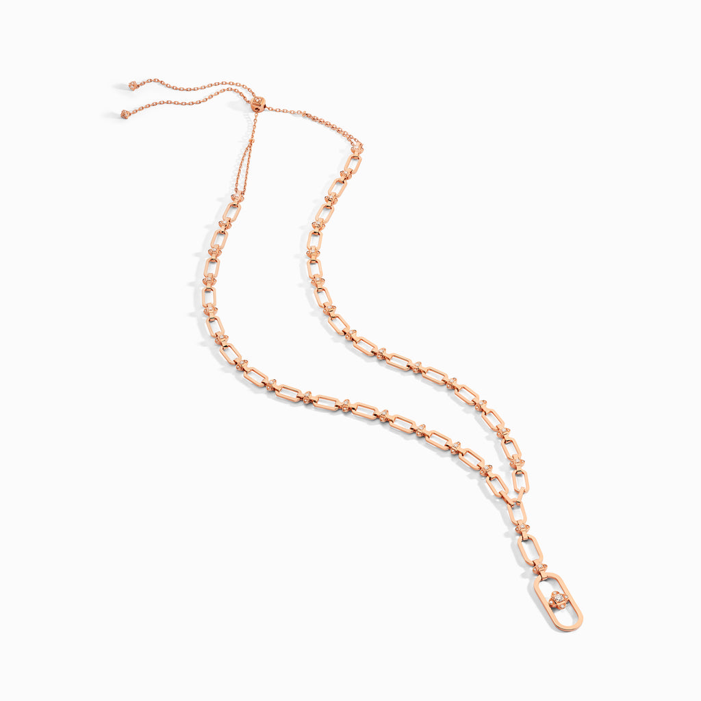 Tip-Top Link Gold Long Necklace Marli New York Rose Diamond 