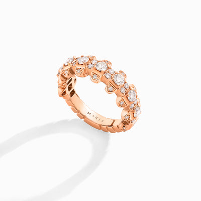 Tip-Top Full Diamond Ring Marli New York Rose 4.5 