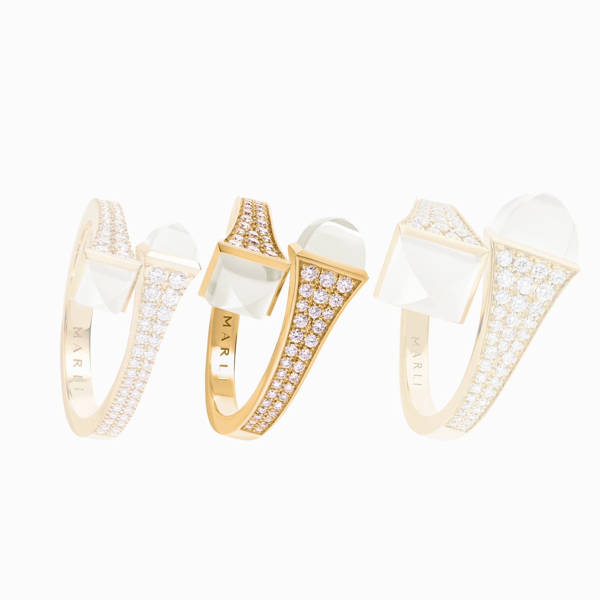 Cleo Diamond Midi Ring Yellow Gold – MARLI New York