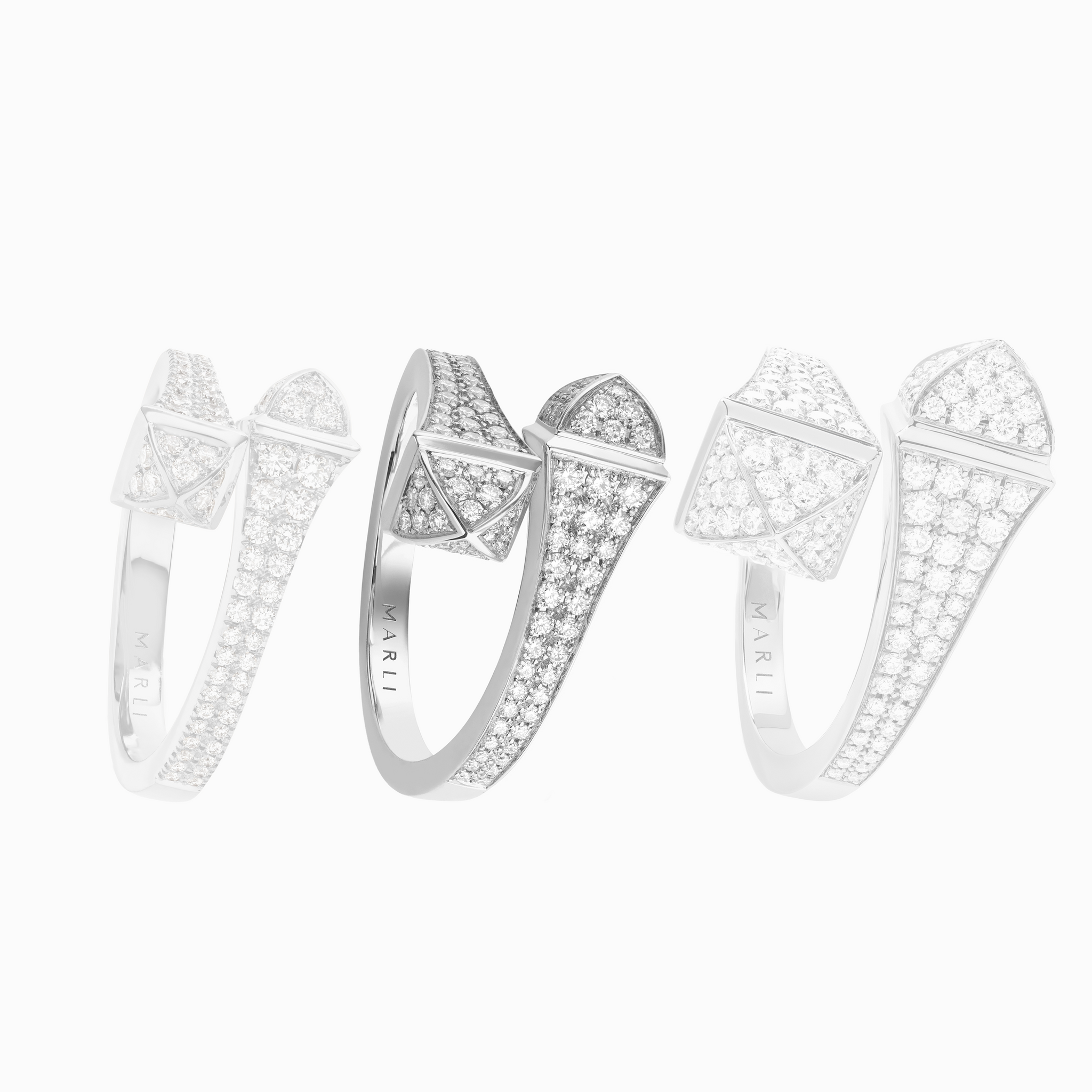 Cleo Full Diamond Midi Slim Ring – MARLI New York