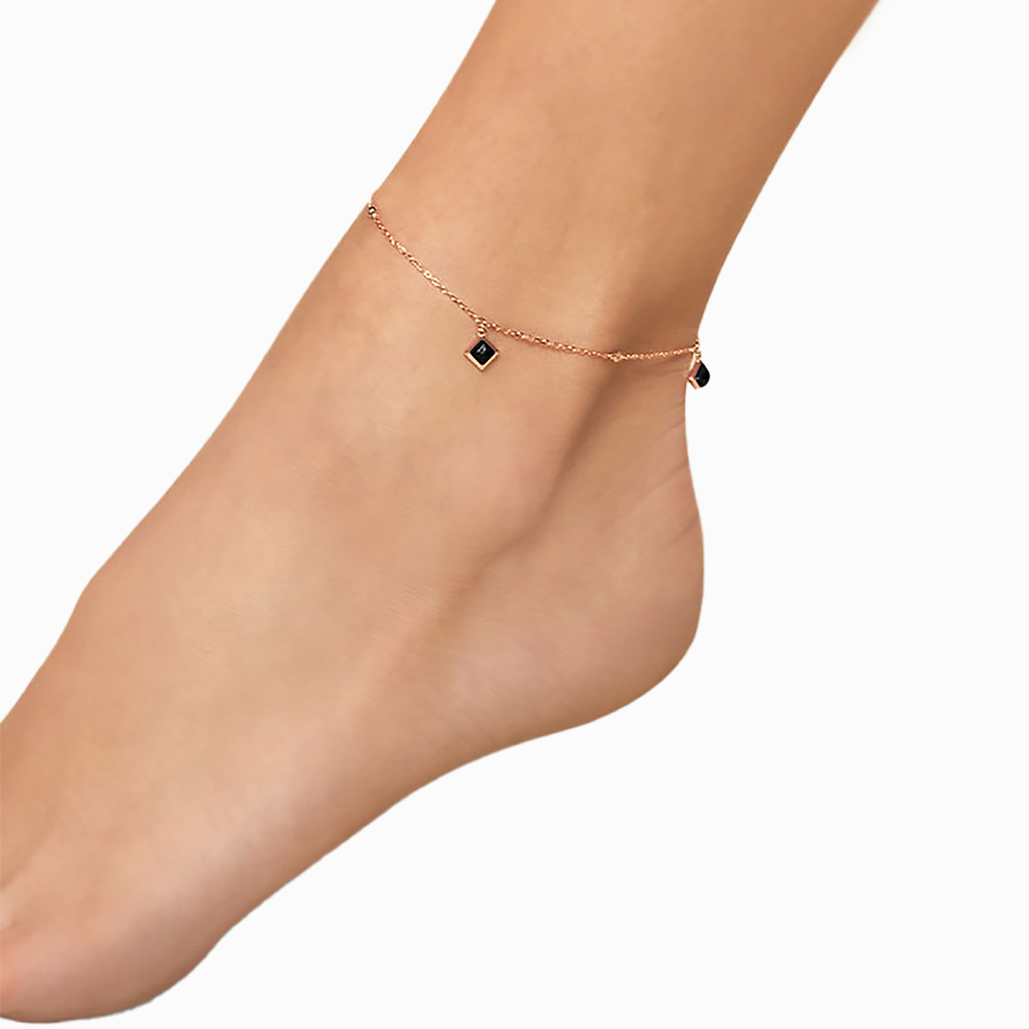 Cleo Charm Anklet Rose Gold – MARLI New York