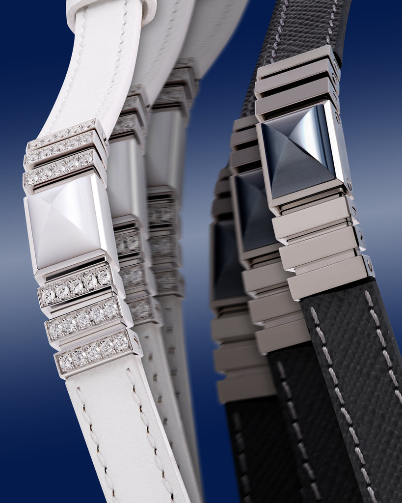 UNII Titanium Leather Strap Bracelet